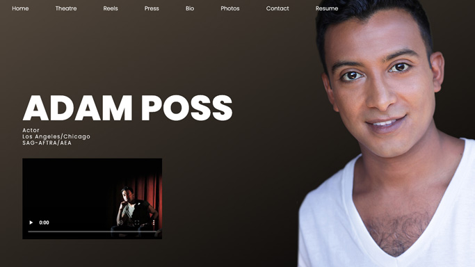 I designed and developed this site.  There are several pages, including a gallery of work with information regarding the show and what critics said about them.  There is also a page for press, headshots, and his theatrical and voice over reels.
